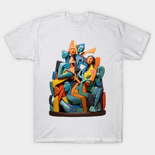 Abstract 3D Cubist Sculpture T-Shirt by Tankuss 